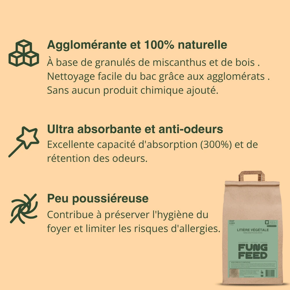 Litière Végétale Agglomérante Chat