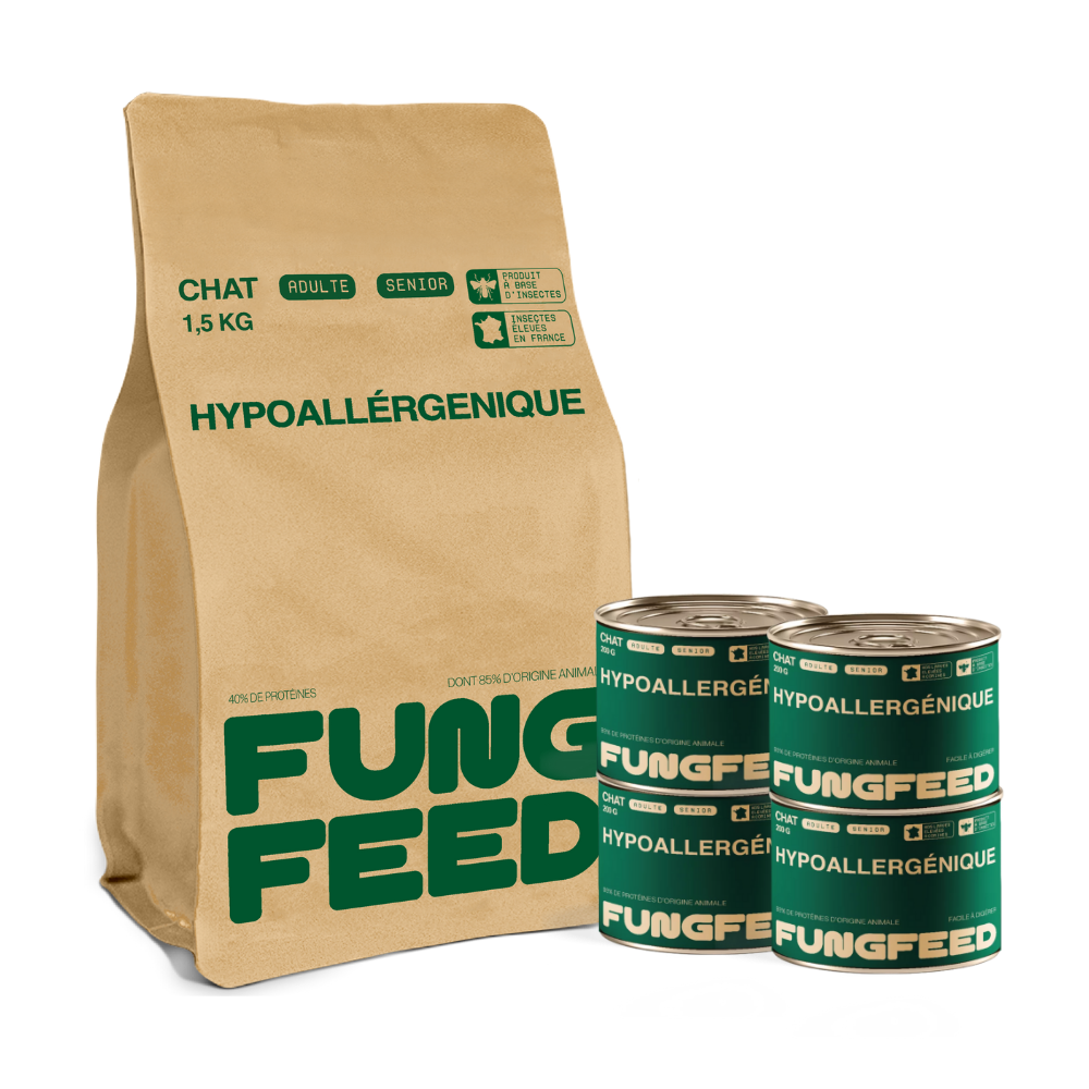 Image du produit Pack alimentation mixte hypoallergénique pour chat – à base d’insectes
