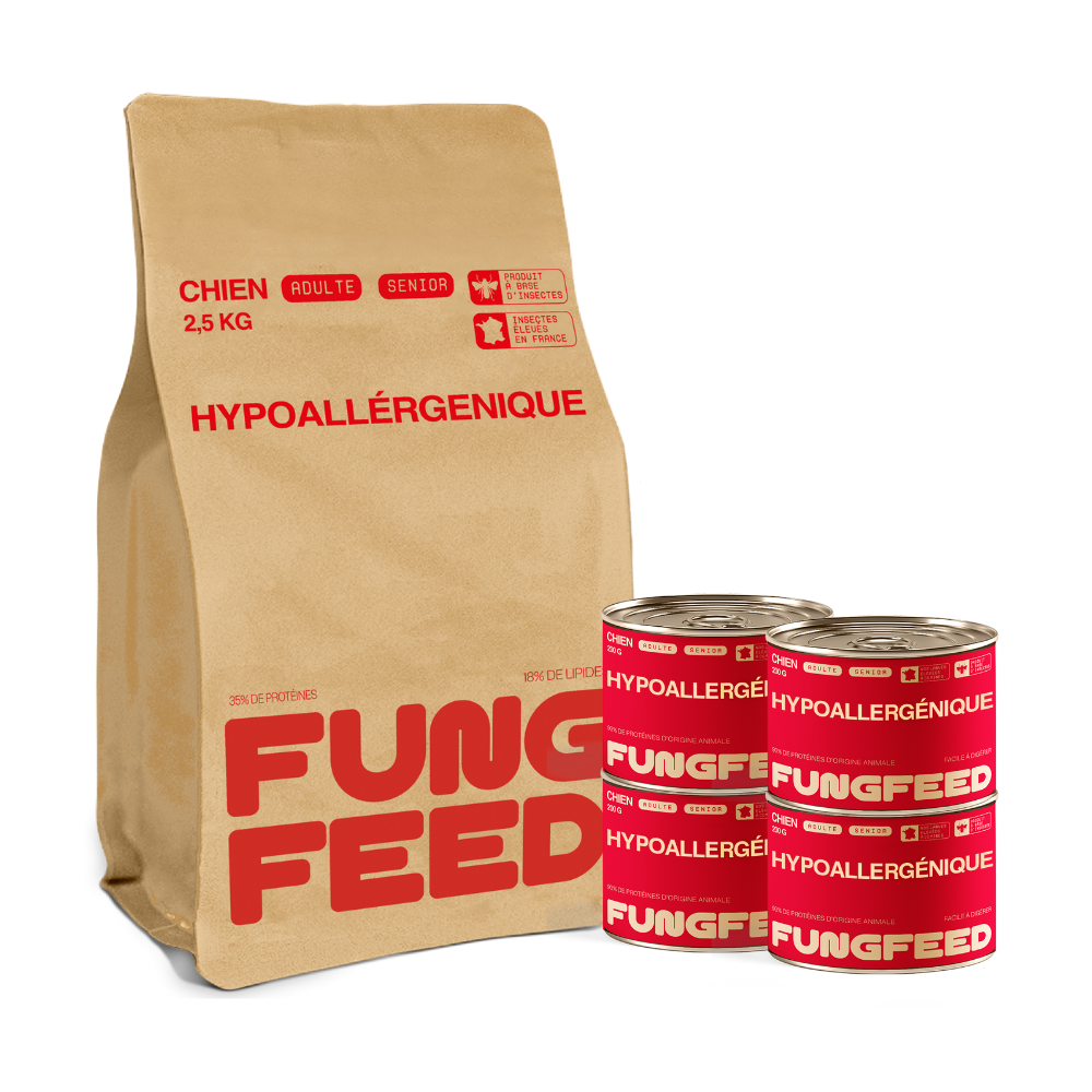 Image du produit Pack alimentation mixte hypoallergénique pour chien – à base d’insectes